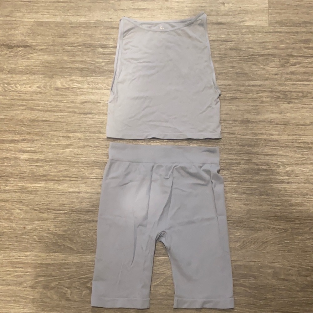 Seamless free people biker short set